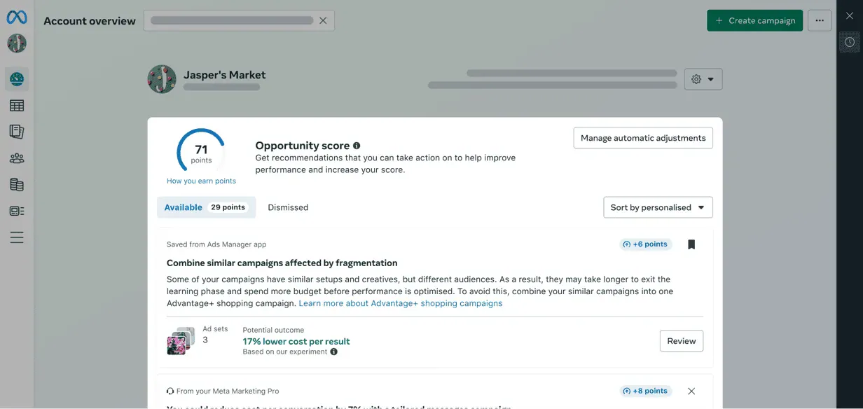 Meta Opportuinity Score